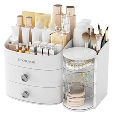Makeup Organizer Countertop with Drawers, Make up Organizers New Style White