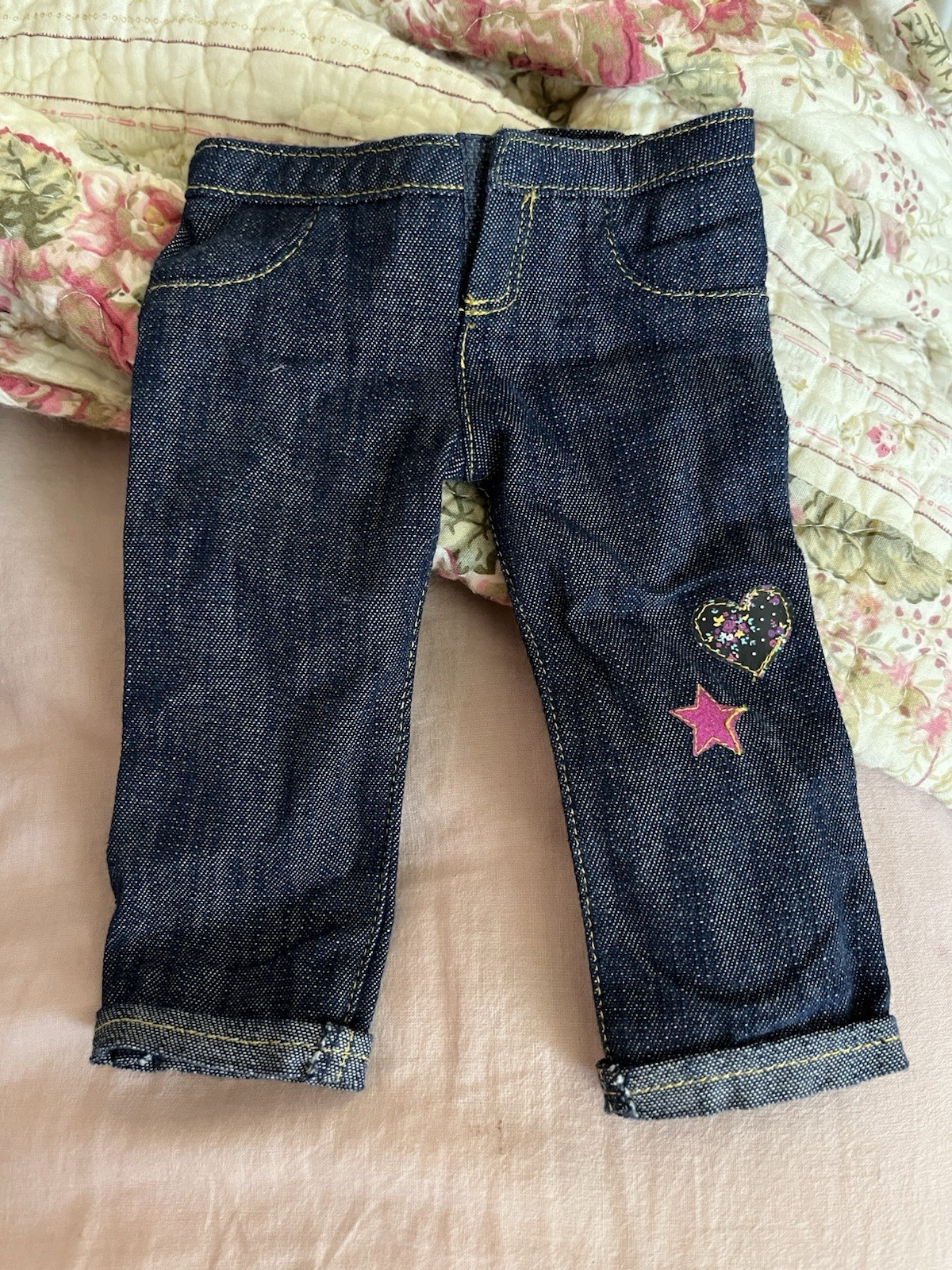 American Girl Retired Bright Stripes Outfit Jeans Pants Heart Star