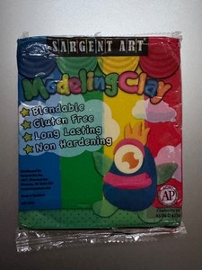 SARGENT ART Modeling Clay 1 lb - blue green yellow red - blendable non-hardening