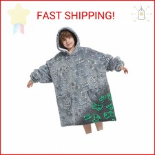 Wearable Blanket Hoodie for Kids Oversized Sherpa Blanket Hoodie for Kids Boys G
