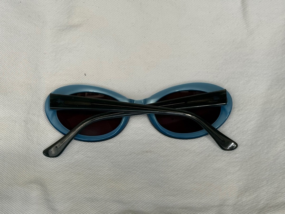 Stussy Lois Sunglasses Black/Blue Clout Goggles | eBay
