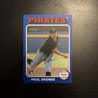 2024 Topps Heritage High Number Paul Skenes #594 Dark Blue Border SP Rookie