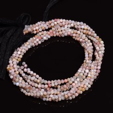 Natural Black Opal Gemstone Round Micro Faceted Beads 2.5-3 mm Strand 12.5" 70