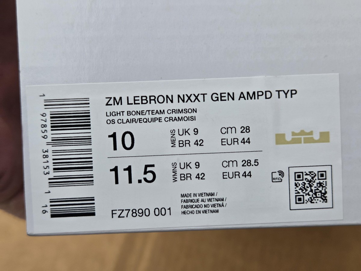 m Nike LeBron NXXT Gen AMPD Shoes Mens Size 10 Light Bone Team