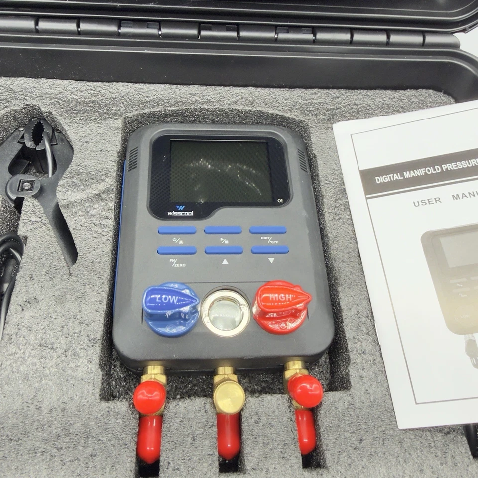 Digital Minifold Gauges HVAC, R22,R134A,R410,R502,R1234yf Vacuum Pressure 3 - Image 3 of 3