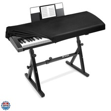 Piano Keyboard Dust Cover with Music Stand Opening - Stretchy Leather Protect...