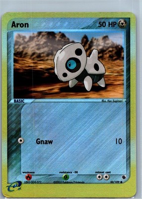 Pokemon TCG Aron 50/109 Ruby and Sapphire Reverse Holo