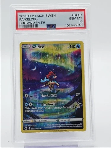 KELDEO 2023 POKEMON CROWN ZENITH GALLERY RARE GG07/GG70 PSA 10 Q6438