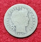 1897 O Silver Barber 10c Dime About Good