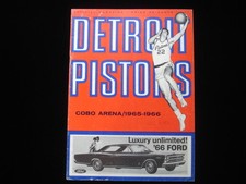 December 4, 1965 Detroit Pistons vs. Baltimore Bullets Program EX
