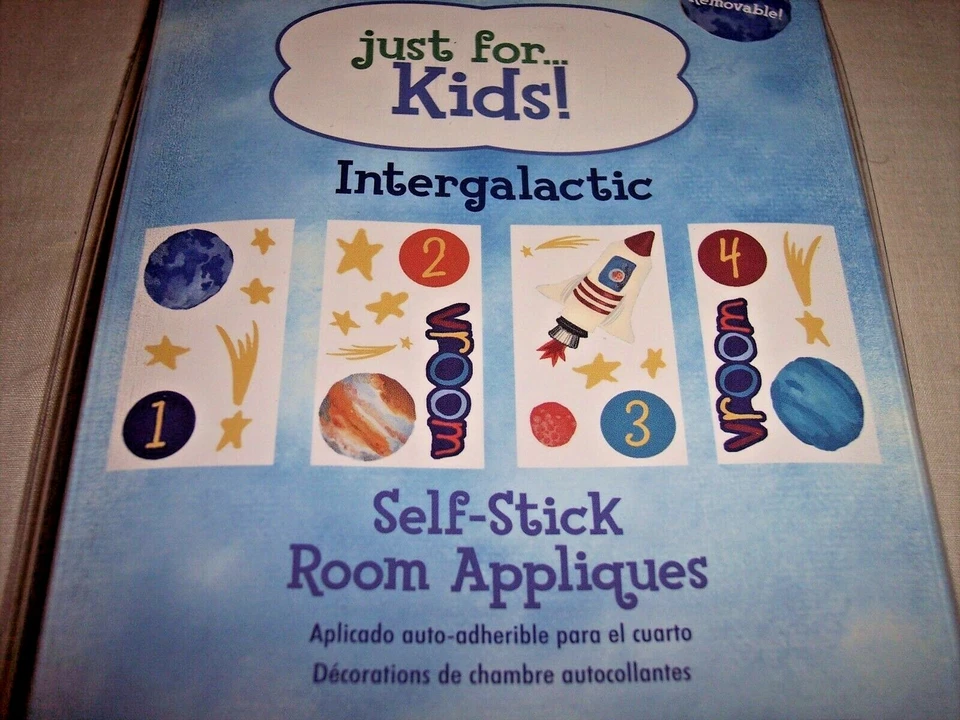 Pegatinas de pared autoadhesivas para decoración infantil, "solo para niños" intergalácticas, 15 precortadas Foto 4 de 4