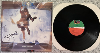 Simon Wright Drummer AC/DC Autographed : BLOW UP YOUR VIDEO LP ...