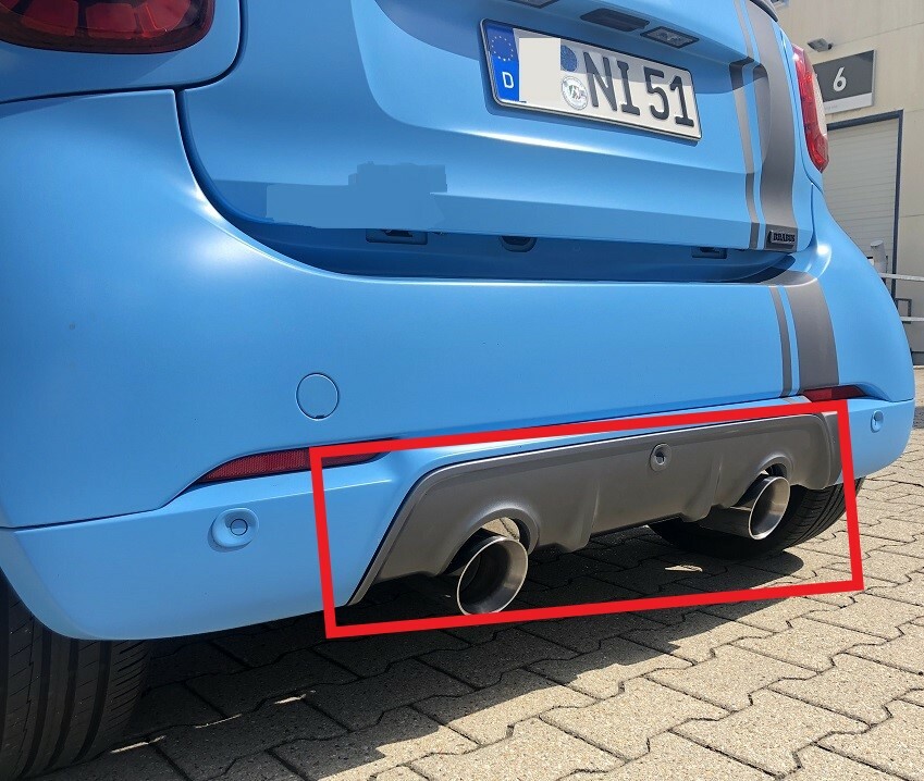 Smart 453 Orig. Brabus Diffuser For Fortwo Brabus Style Rear
