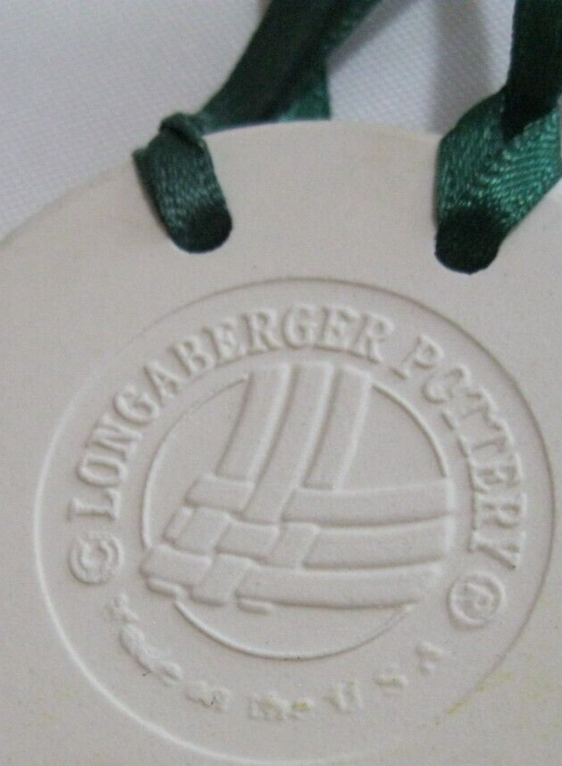 LONGABERGER Easter BASKET Tie Ons BUNNY Set of 2 SPRING PINK Green