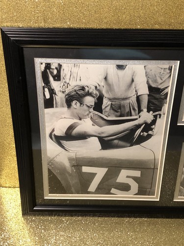 Framed JAMES DEAN Picture~Approx 12x25”Front Row Collectibles w/Bio, Film Facts - Picture 3 of 4