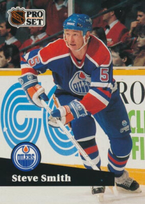 1991-92 Pro Set French #73 STEVE SMITH - Edmonton Oilers