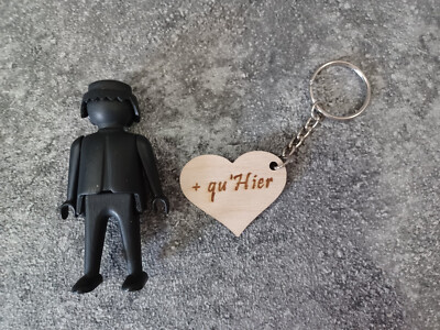 Heart Keychain - More Than Yesterday, Less Than Tomorrow.