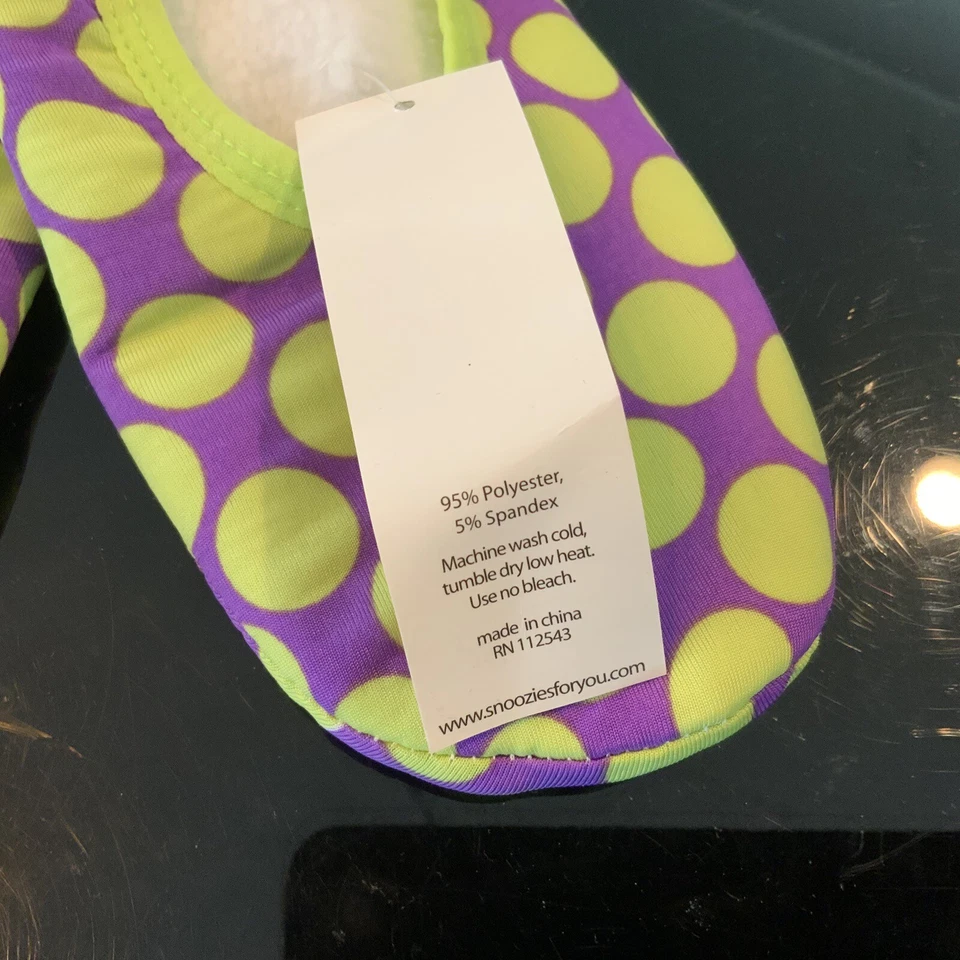 Snoozies Mujer Elástico Cómodo Skinnies Elástico Púrpura Lunares Mediano 7/8 Foto 4 de 4