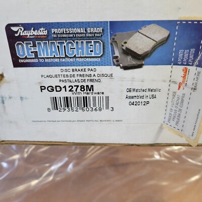 Disc Brake Pad Set-Element3 Metallic Front Raybestos PGD1278M