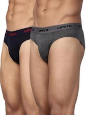 Levi's Men's Cotton Style 009 Neo Regular Fit Solid Brief  Pack of 2