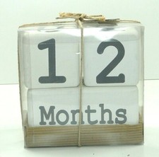 Mud Pie Baby Girl Boy Photo Milestone Age Blocks Fast Free Shipping New