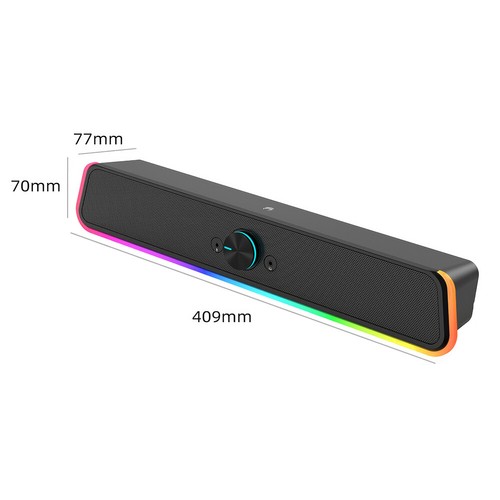 Wired Sound Bar Stereo Speakers Computer USB 3.5MM For PC Desktop Tablets Gaming - Picture 8 of 15