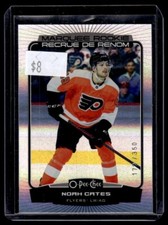 2022-23 O-Pee-Chee Silver Foil Rainbow Noah Cates RC 172/350 Philadelphia Flyers