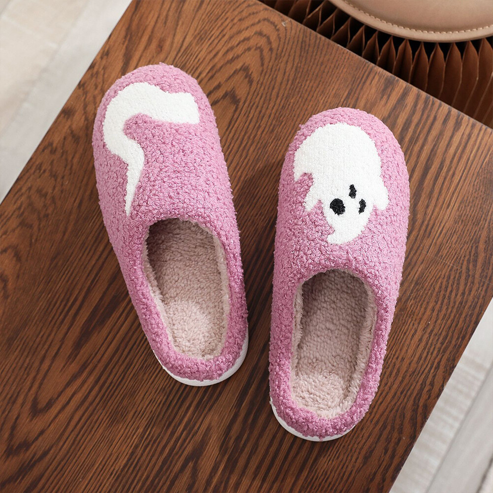 APL Halloween Fantasma Peluche Pantofole Fuzzy Ghost Antiscivolo per Uomo Donna