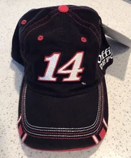 Tony Stewart #14 NASCAR Office Depot Adjustable Strap Hat Cap Black Red & Black