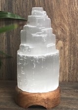 6" Selenite Lamp W/Cord Selenite Tower Lamp Crystal Lamp Gemstone Mountain Lamp