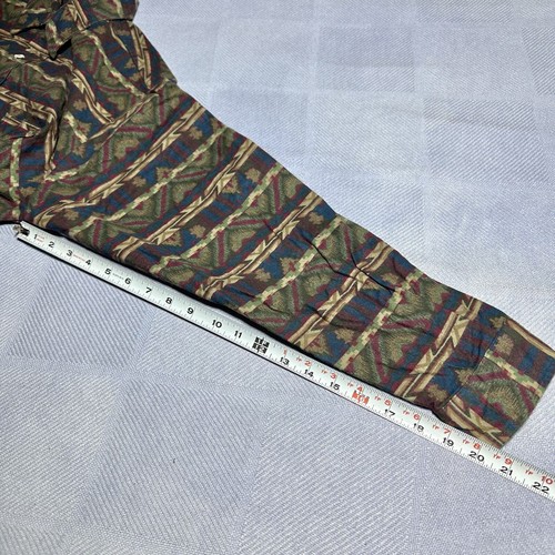 Vintage Red Head Aztec Navajo Print Flannel Button Up Shirt Men’s Size Large - Picture 11 of 12