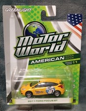 GREENLIGHT Motor World scala 1:64 2011 FORD FOCUS ST colore giallo con PNEUMATICI IN GOMMA