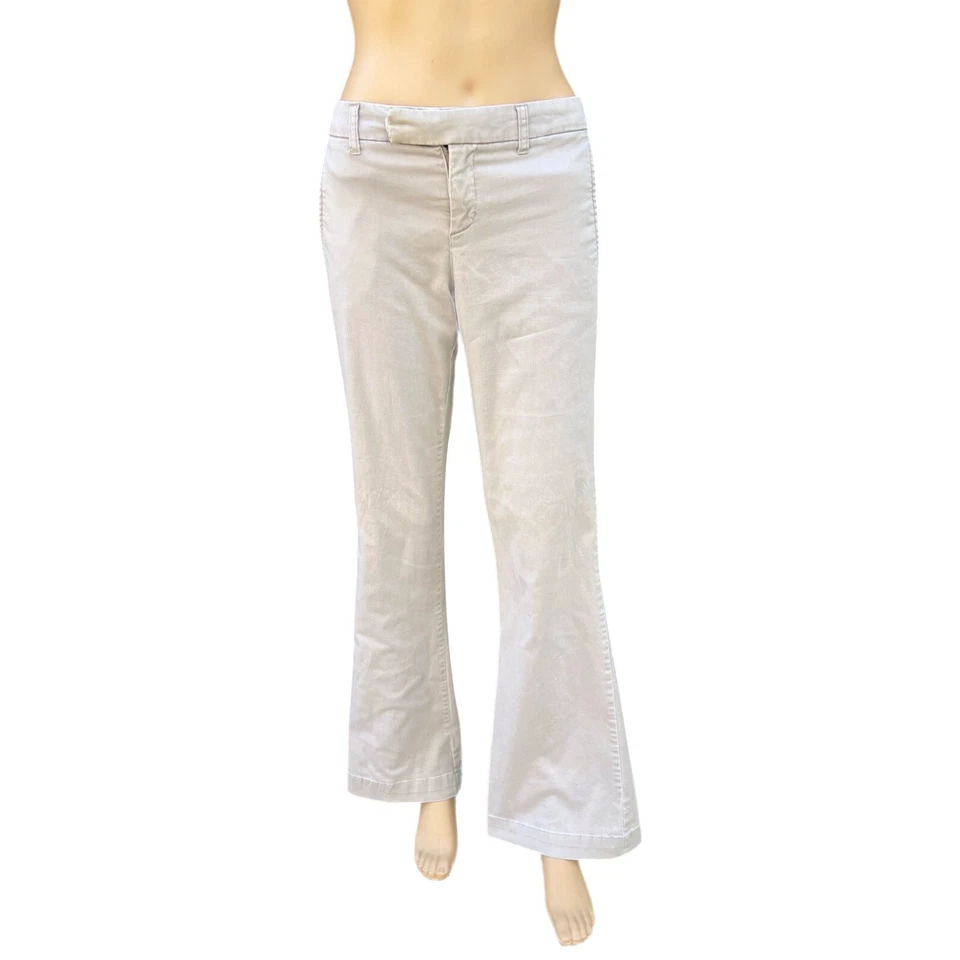 Pantalones chinos vintage Z. Cavaricci años 2000 tiro bajo pierna acampanada caqui - talla 31x32 Foto 2 de 4