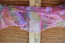 MULTI COLORS PLEATED RUFFLED  TRIM NYLON POLYESTER   2.5 " WIDE    BY THE YARD  