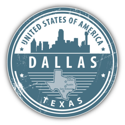 Autoaufkleber Dallas Texas USA Reise K3339 Sticker-12cm