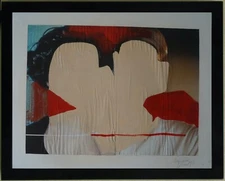 Mixed Tech Abstract Composition Signed M. GOUILLARD-VIONNET (1940)