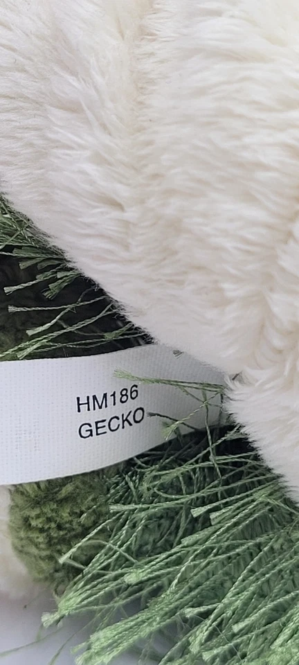 Ganz Webkinz Gecko HM186 Long Green Hair White Plush 12" No Code Retired VGUC - Image 4 of 4
