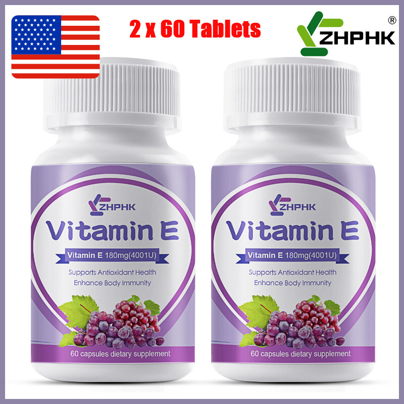 Double Strength Vitamin E Tocotrienols - 180 mg 400 IU (2 x 60 Capsules )