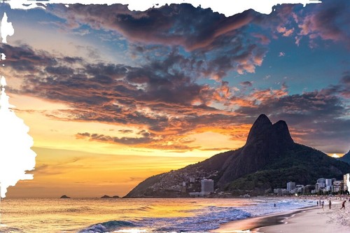 Cristo redentor rio de janeiro asil ilustração retro vitrais | vetor