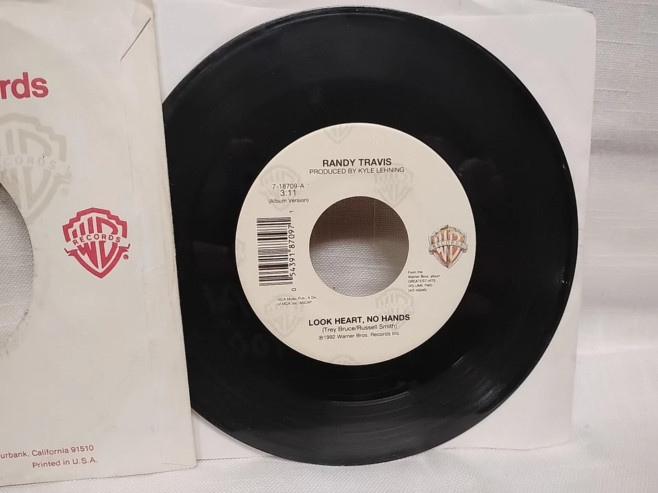 Randy Travis Price To Pay / Look Heart No Hands 45 RPM record LOT OF 2 1992-96 - Image 3 of 4