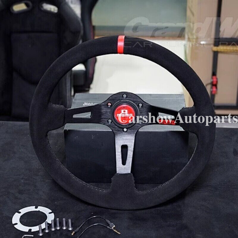 MOMO FULL SPEED 328Φ 90mm DEEP Momo Steering Fullspeed 328 90Mm Deep Bk Leather/Bk Spoke
