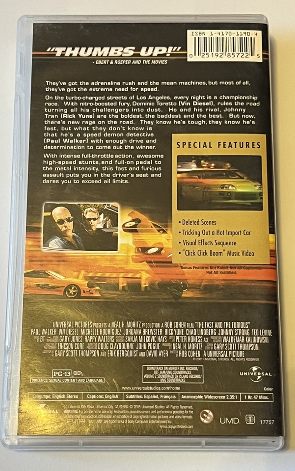 Sony PSP Movie Fast and Furious UMD eBay