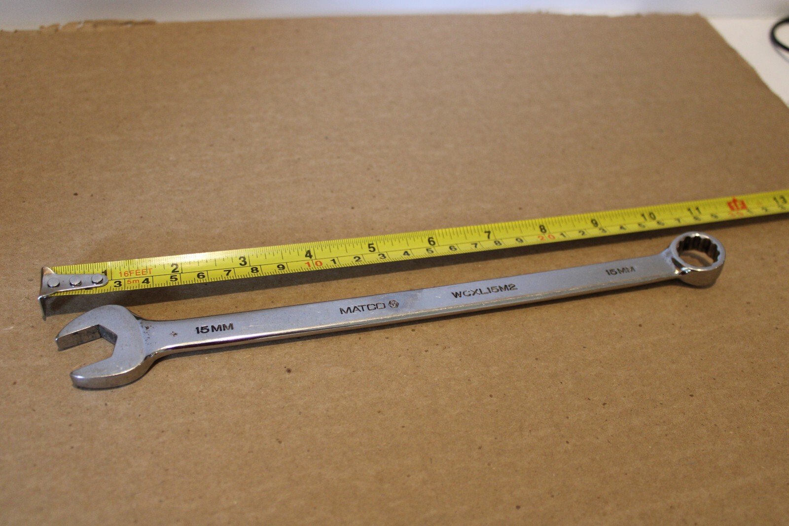 Matco Tools USA 15mm Metric Extra Long Chrome 12pt Combination Wrench
