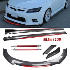 For Scion TC 05-16 FR-S Front Bumper Lip Spoiler Side Skirt Carbon Fiber Bod