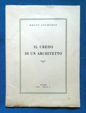 Bruno Angheben, The Creed of an Architect. River 1935. Futurism Architecture