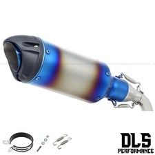51mm Motorcycle Exhaust Slip On Silencer GP End Can In Blue