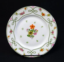 A. Raynaud Guirlandes Ceralene Limoges 8.75" Plate Orange Pink Green Floral