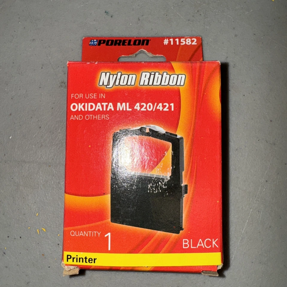 Nylon Ribbon Okidata ML 420 421 490 491 #11582 Porelon Printer - Image 2 of 3