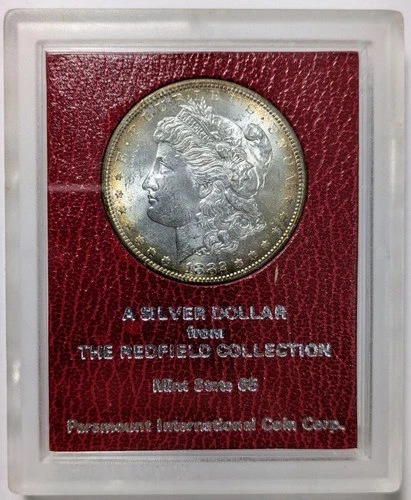 1882-S Morgan Silver Dollar Redfield Collection MS Red Paramount Holder Toned