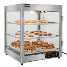 3 Tiers 800W Countertop Food Warmer Commercial Pastry Catering Display Case New